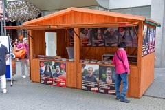Wahlkampfbude Schildergasse Köln